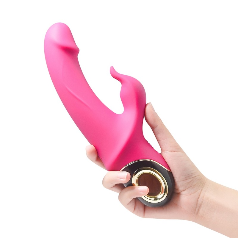 Stymulator łechtaczki Meteror Pink - dwusilnikowy, 2×9 trybów, silikon + ABS, 227 × 87 × 49 mm - 2