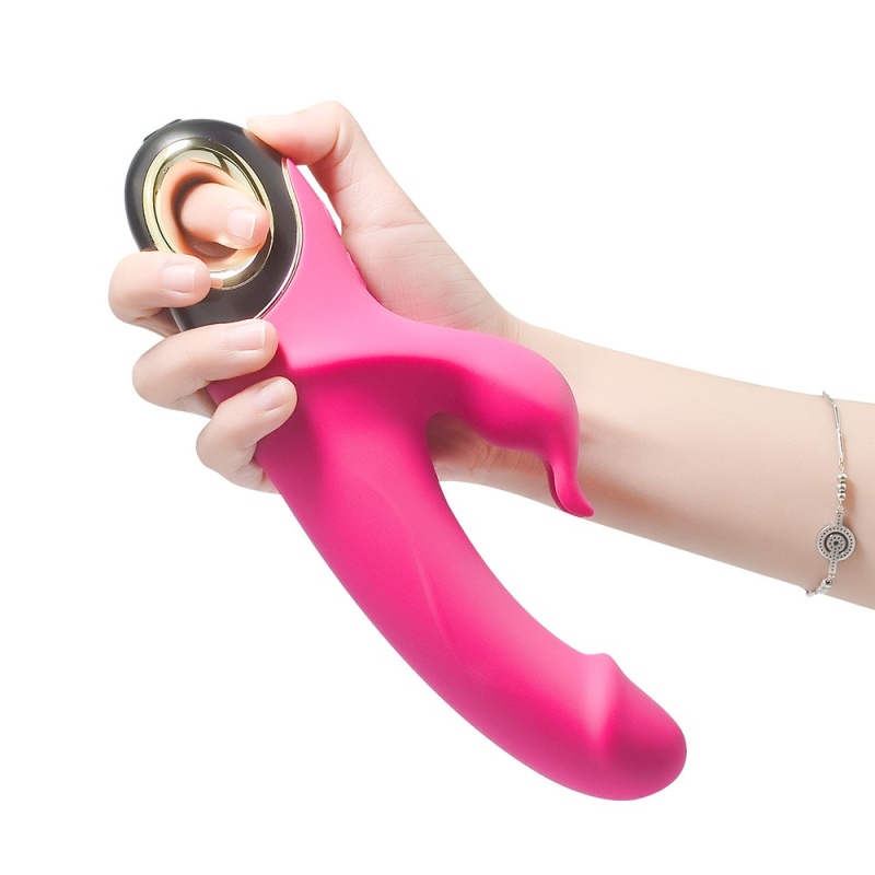 Stymulator łechtaczki Meteror Pink - dwusilnikowy, 2×9 trybów, silikon + ABS, 227 × 87 × 49 mm - 4