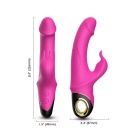 Stymulator łechtaczki Meteror Pink - dwusilnikowy, 2×9 trybów, silikon + ABS, 227 × 87 × 49 mm - 7
