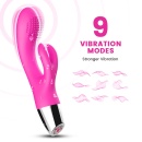 Wibrator króliczek Rabbit Pink - dwusilnikowa stymulacja łechtaczki i punktu G, długość całkowita 200 mm (20 cm) - 8