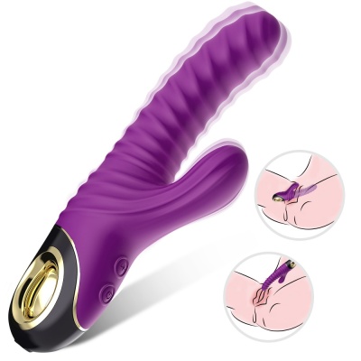 Eternity Purple - wibrator z dwoma silnikami do stymulacji punktu G i łechtaczki, 22,8 cm - 1 2