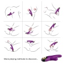 Eternity Purple - wibrator z dwoma silnikami do stymulacji punktu G i łechtaczki, 22,8 cm - 4