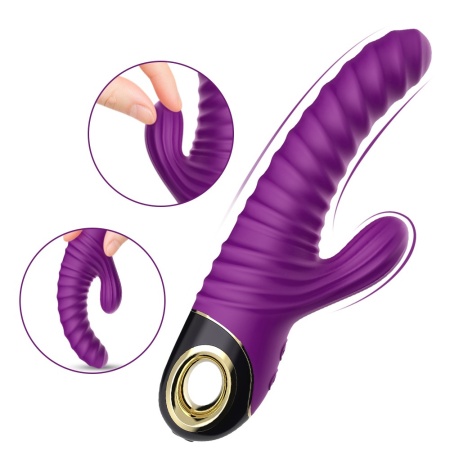 Eternity Purple - wibrator z dwoma silnikami do stymulacji punktu G i łechtaczki, 22,8 cm - 6