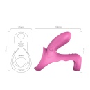 Pierścień wibracyjny Ranger Red Pink - 2 rozciągliwe pierścienie (prącie i jądra), pilot 12 m, 10,9 × 9,7 × 4,7 cm - 4