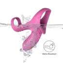 Pierścień wibracyjny Ranger Red Pink - 2 rozciągliwe pierścienie (prącie i jądra), pilot 12 m, 10,9 × 9,7 × 4,7 cm - 6