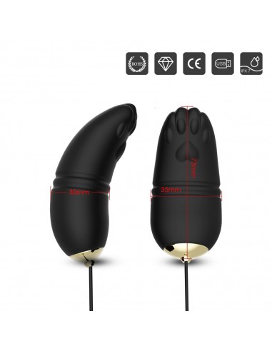 Zdalnie Sterowane Jajeczko Do Gry Wstępnej Kitty Black - Wibratory Jajeczka - 4