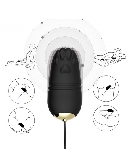 Zdalnie Sterowane Jajeczko Do Gry Wstępnej Kitty Black - Wibratory Jajeczka - 7