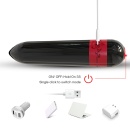 Wibrator Rocket Black - silikon medyczny + ABS, 9 trybów wibracji, wodoodporny IPX7, 73 × 35 × 30 mm - 8
