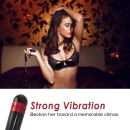 Wibrator Rocket Black - silikon medyczny + ABS, 9 trybów wibracji, wodoodporny IPX7, 73 × 35 × 30 mm - 9