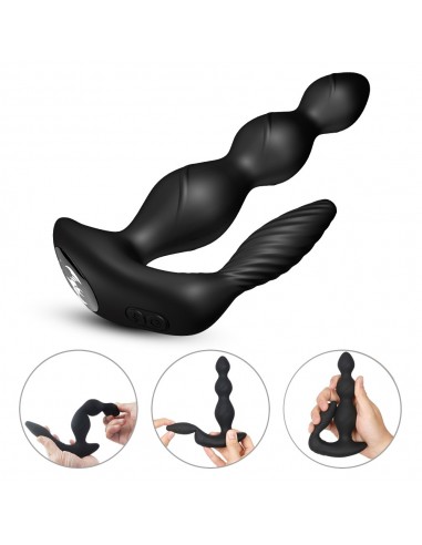 Maxfun Black - Kulki i korki analne wibrujące - 2