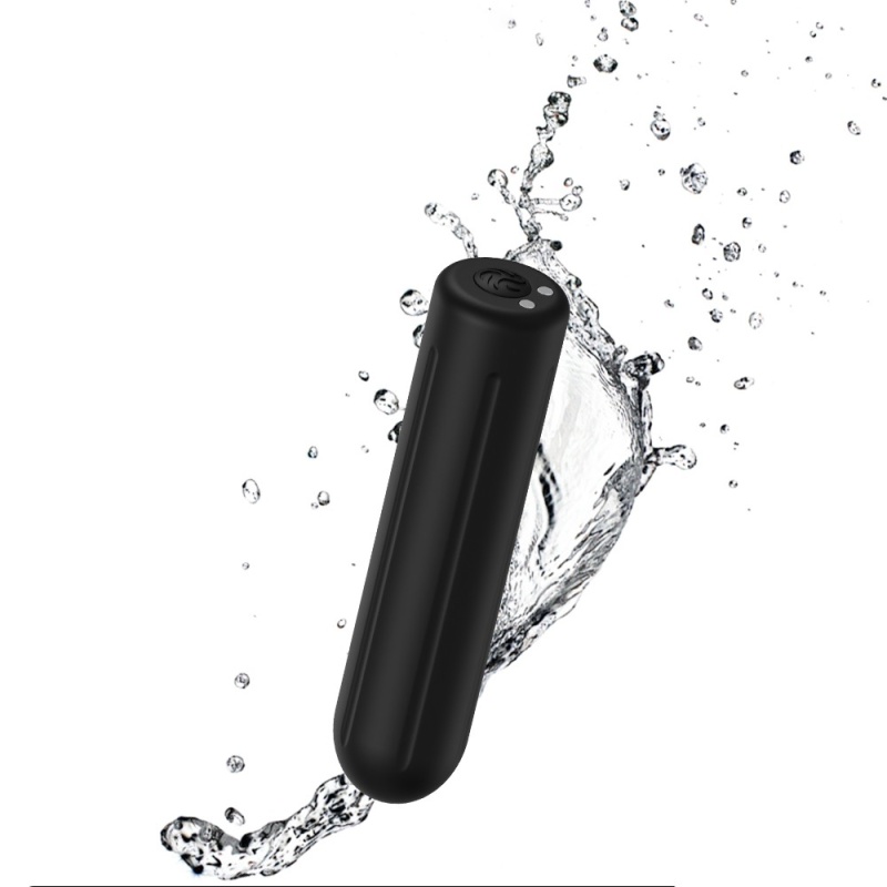 Mini wibrator Rock Black - silikon + ABS, 9 trybów wibracji, 8,8 x 8,8 x 2 cm - 4
