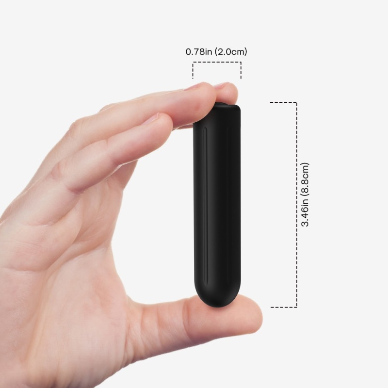 Mini wibrator Rock Black - silikon + ABS, 9 trybów wibracji, 8,8 x 8,8 x 2 cm - 7