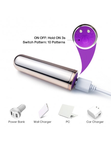 Bullet Golden Mocny Mini Wibrator - Wibratory Mini - 3