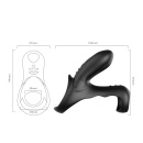 Podwójny pierścień erekcyjny Ranger black - 9 trybów wibracji - 4