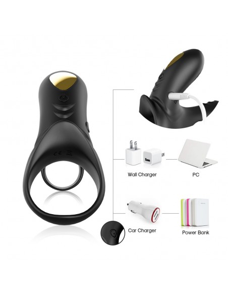 Ranger Black - Pierścienie erekcyjne wibrujące - 5