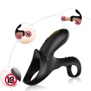 Podwójny pierścień erekcyjny Ranger black - 9 trybów wibracji, wymiary 10,9 × 9,7 × 4,7 cm - 9