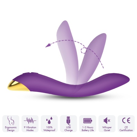 Wibrator Erotyczny Flamingo Fioletowy - 9