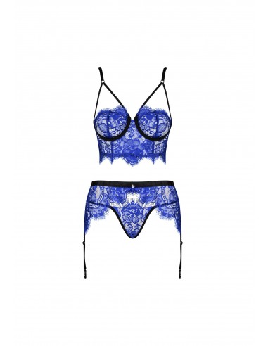 Bielizna-Cobaltess komplet 3-częściowy  S/M - Komplety bielizny erotycznej - 5