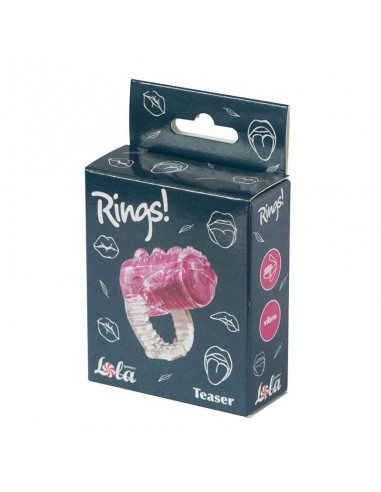 Wibrujący Pierścień Na Penisa Vibrating Sleeve For Tongue Rings Teaser Pink - Pierścienie erekcyjne wibrujące - 2