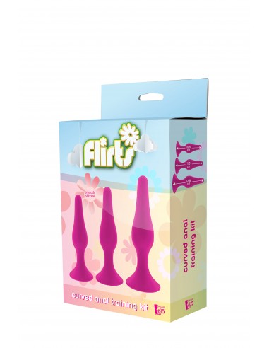 Flirts Curved Anal Training Kit Pink - Zestawy Korków Analnych - 3