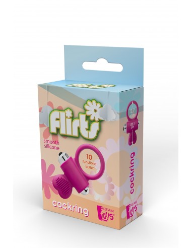 Flirts Cockring Pink - Pierścienie erekcyjne wibrujące - 3