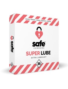 SAFE - Condoms Super Lube Extra Lubricant (36 pcs) - Prezerwatywy klasyczne - 1