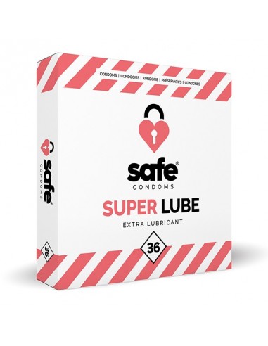 SAFE - Condoms Super Lube Extra Lubricant (36 pcs) - Prezerwatywy klasyczne - 1