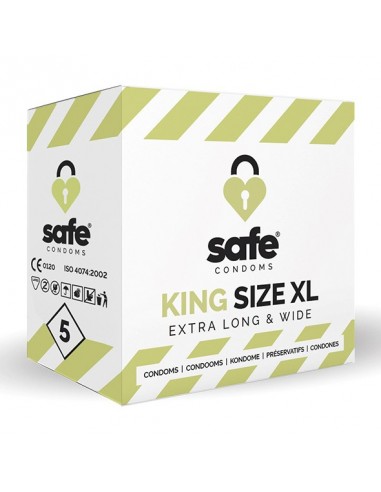 SAFE - Condoms King Size XL Extra Long / Wide (5 pcs) - Prezerwatywy klasyczne - 1