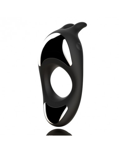 Zeus Dual Vibe Cock Ring Black - Pierścienie erekcyjne wibrujące - 3