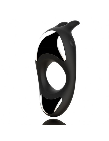 Zeus Dual Vibe Cock Ring Black - Pierścienie erekcyjne wibrujące - 3