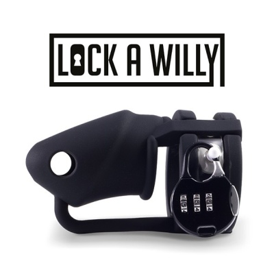 Silikonowy pas cnoty Lock-a-Willy – regulowany, czarny - 1
