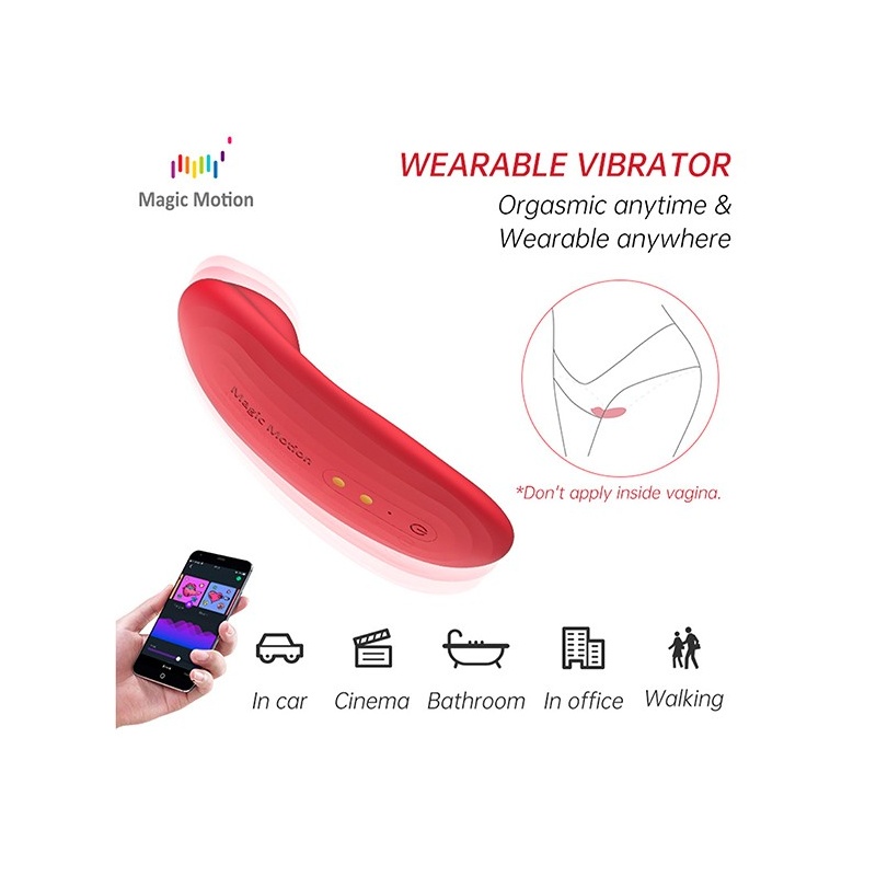 Wibrator do majtek Nyx 8,8 x 4 x 1,3 cm czerwony - 8