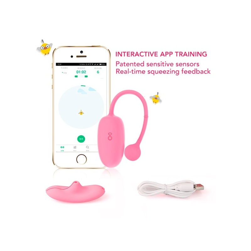 Inteligentny trener mięśni dna miednicy Kegel Coach 3/5,8 cm różowy - 3