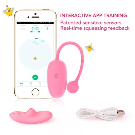 Inteligentny trener mięśni dna miednicy Kegel Coach 3/5,8 cm różowy - 3