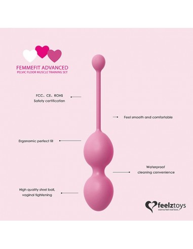 FeelzToys - FemmeFit Advanced Pelvic Muscle Training Set 3 pcs - Zestawy Kulek Gejszy - 3