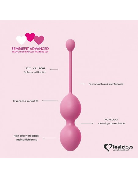 FeelzToys - FemmeFit Advanced Pelvic Muscle Training Set 3 pcs - Zestawy Kulek Gejszy - 3