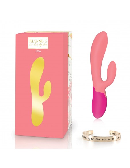 Rs - Essentials - Xena Rabbit Vibrator Coral / French Rose - Wibratory Króliczki - 6