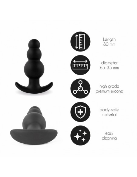 Plugz Butt Plug Black Nr. 1 - Duże Korki Analne - 2