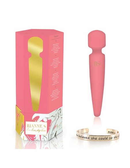 RS - Essentials - Bella Mini Body Wand Coral - Wibratory Magic Wand - 6