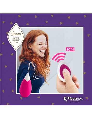Jajeczko Wibrujące Anna Remote Deep Pink - Wibratory Jajeczka - 5