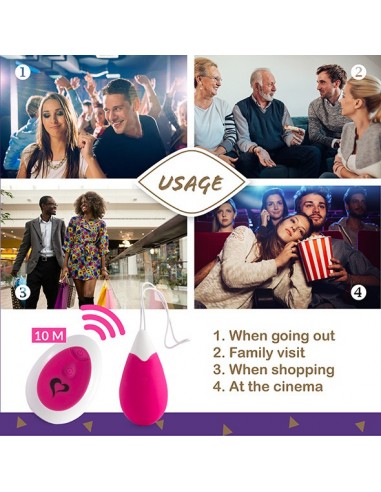 Jajeczko Wibrujące Anna Remote Deep Pink - Wibratory Jajeczka - 6