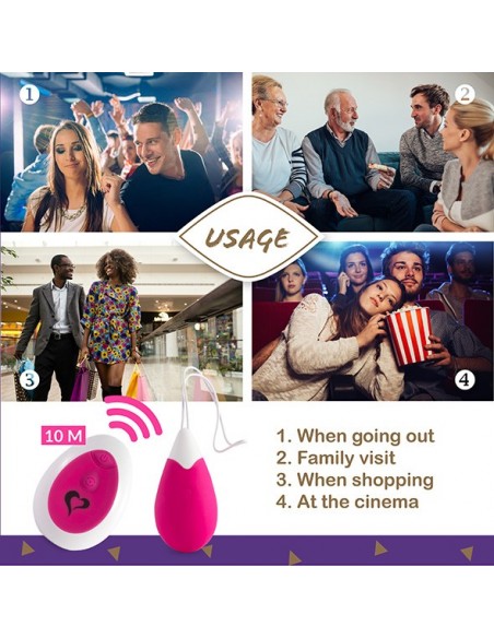 Jajeczko Wibrujące Anna Remote Deep Pink - Wibratory Jajeczka - 6