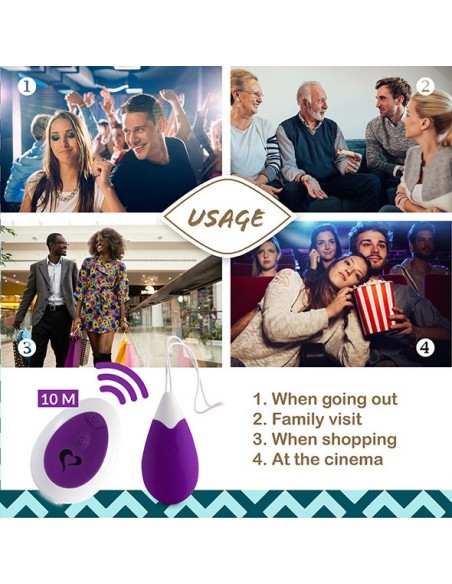 Jajeczko Wibrujące Anna Remote Deep Purple - Wibratory Jajeczka - 6