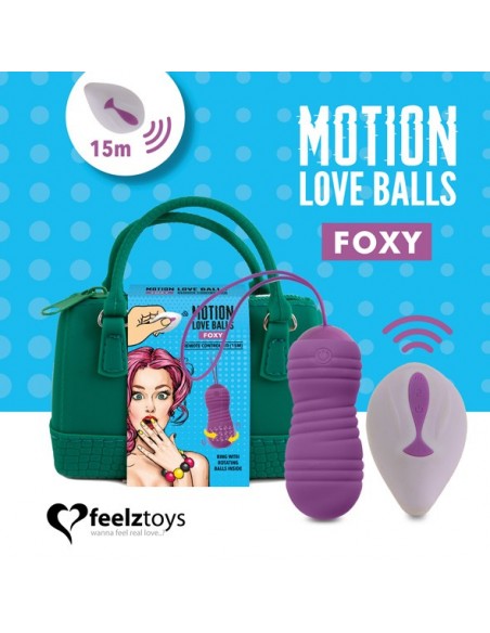 Remote Controlled Motion Love Balls Foxy - Kulki Gejszy i Jajeczka Wibrujące - 1