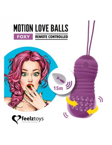 Remote Controlled Motion Love Balls Foxy - Kulki Gejszy i Jajeczka Wibrujące - 2