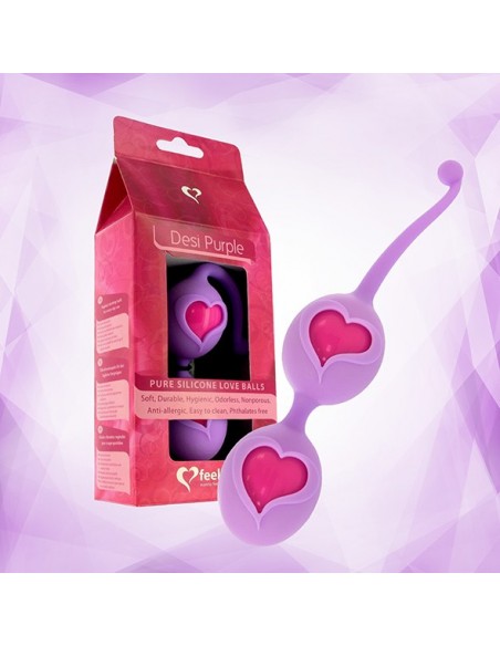 FeelzToys - Desi Love Balls Purple - Kulki Gejszy Podwójne i Pojedyncze - 1