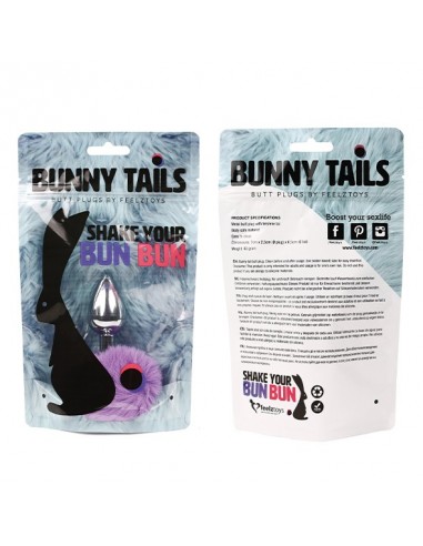 FeelzToys - Bunny Tails Butt Plug Purple - Korki analne z ogonkiem - 4
