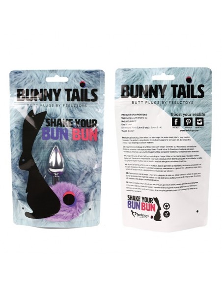 FeelzToys - Bunny Tails Butt Plug Purple - Korki analne z ogonkiem - 4