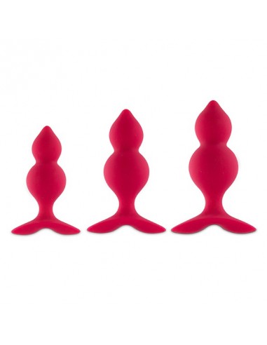 Bibi Twin Butt Plug Set 3 Pcs Pink - Zestawy Korków Analnych - 2