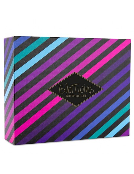 Bibi Twin Butt Plug Set 3 Pcs Pink - Zestawy Korków Analnych - 3